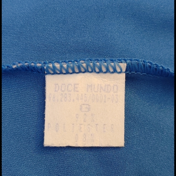 (5 for $20) Doce Mundo blue shirt size G/ L - Picture 7 of 10